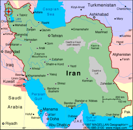 iran map of the world